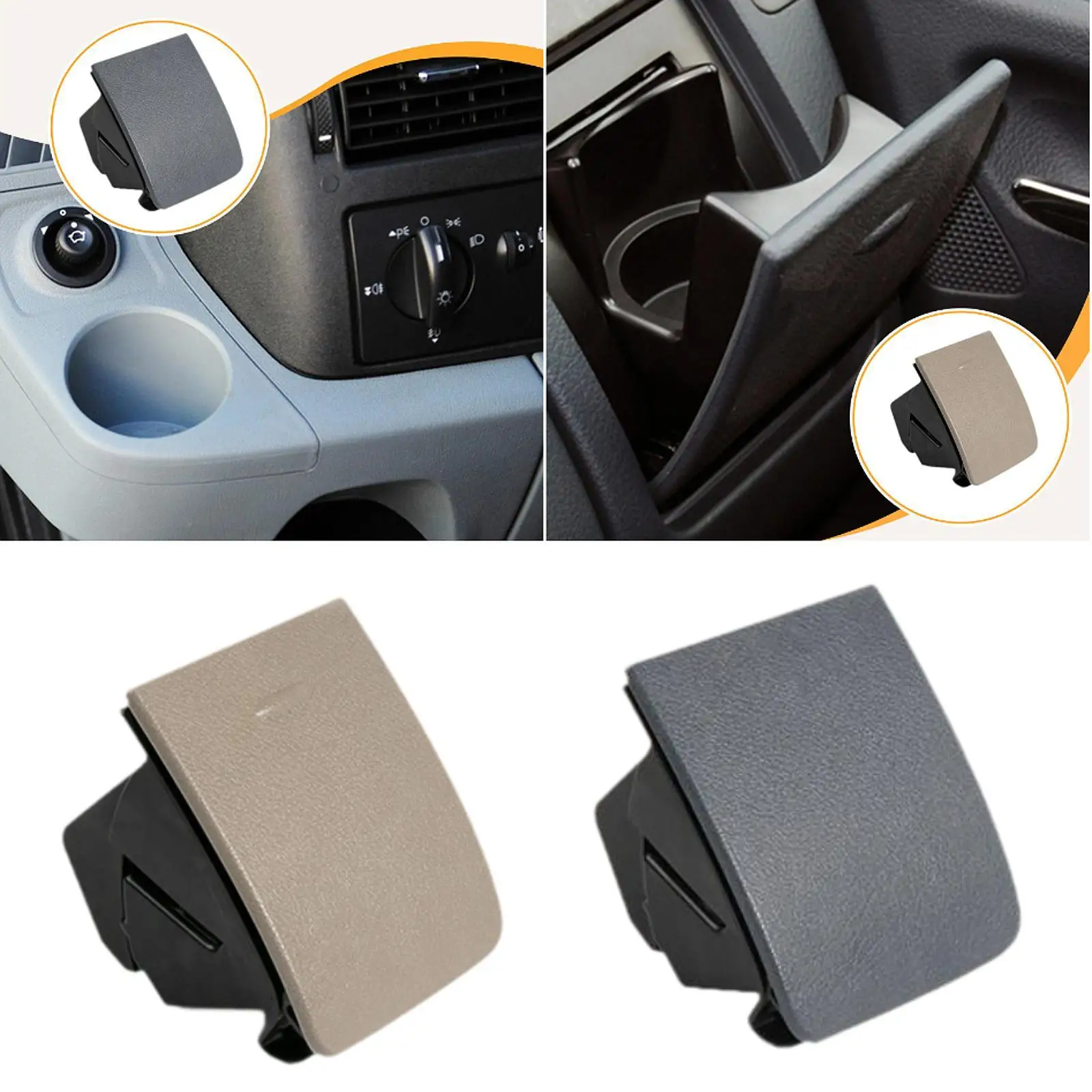 

Center Cup Holder Replacement 6396800458 Easy to Use Convenient Drinking Cup Holder Passenger Side for W639 W636