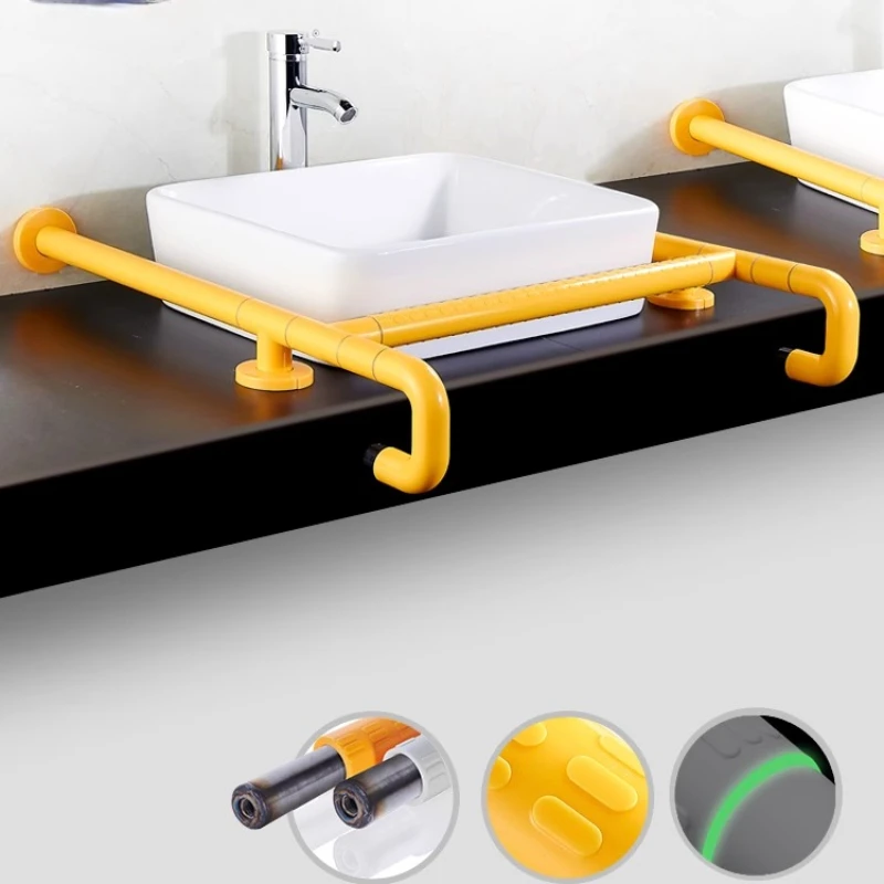 Bathroom Safety Rail Toilet Support Frame Non Slip Grab Bar Heavy Duty Support Handle for Elderly Disabled Home Use