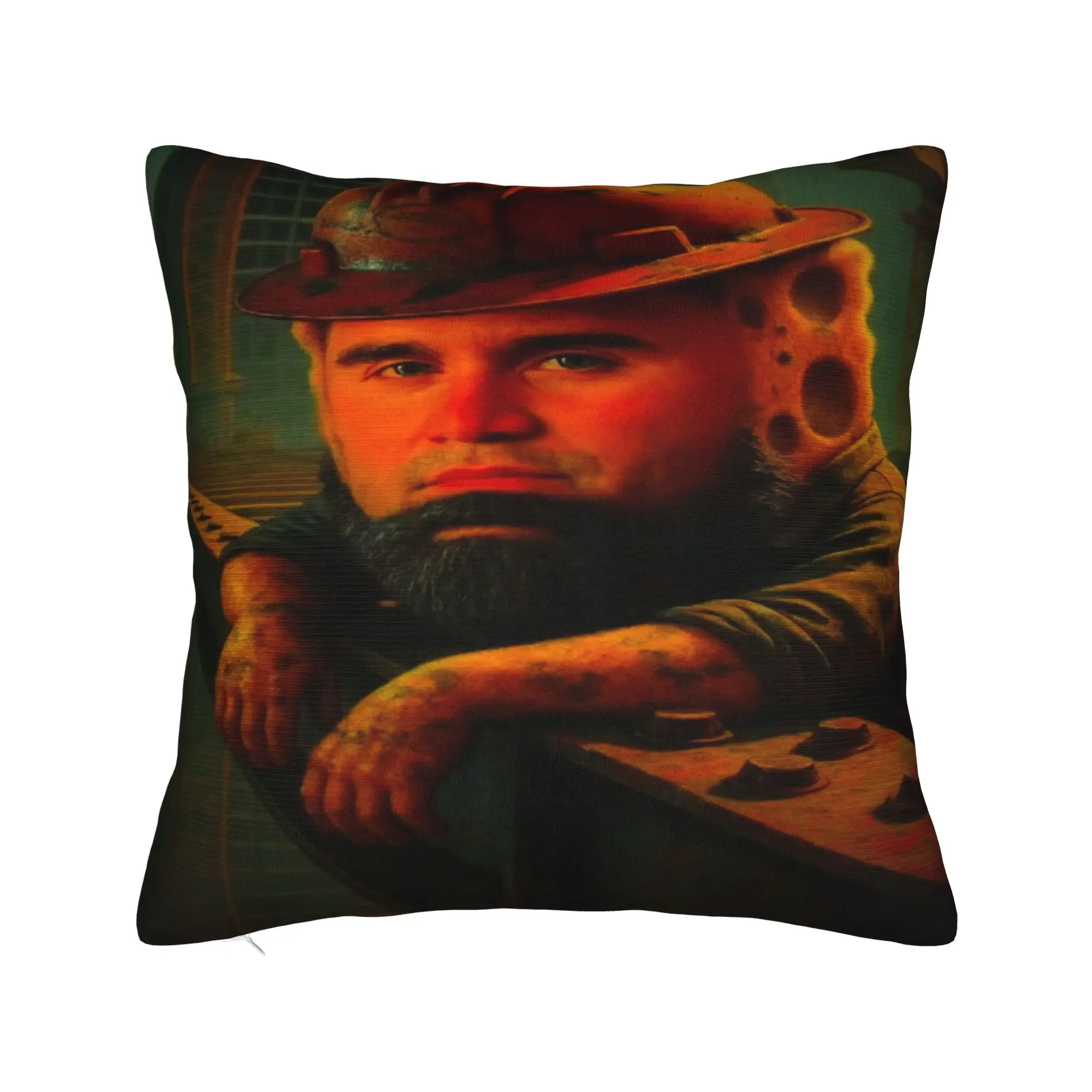 Charlie Kirk Miner Pillow Case  Comfy Pillow Cover For Sofa Car Home Decor Funny Cushion Cover