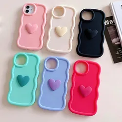 Soft Silicon Candy Heart Waves Phone Case For Xiaomi Redmi Note 8 9 10 11 12 13 Pro Plus 5G 4G 9S 10S 11S 12S 13C Macarone Cover