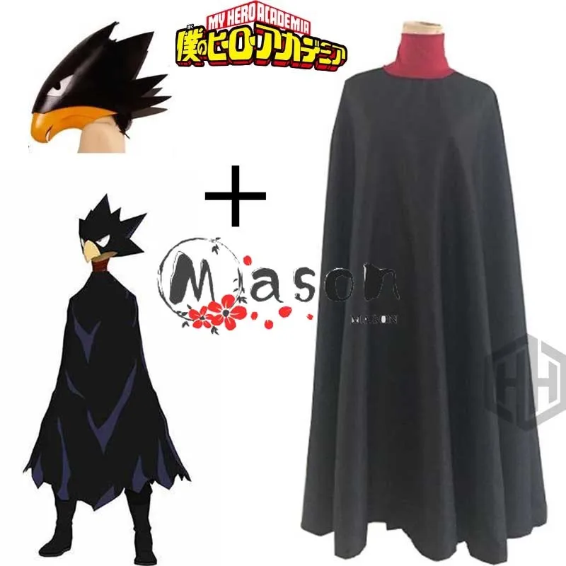 My Hero Academia Cosplay Costume Tokoyami Fumikage Cosplay Halloween Party Unisex Costume Mask Helmet Bird Head Cos Gifts Anime