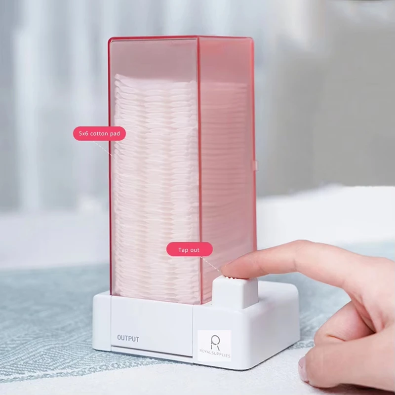Automatic Cotton Pad Dispenser, Dustproof Cosmetic Organizer for Makeup & , -Type, Lint-Free-A57M