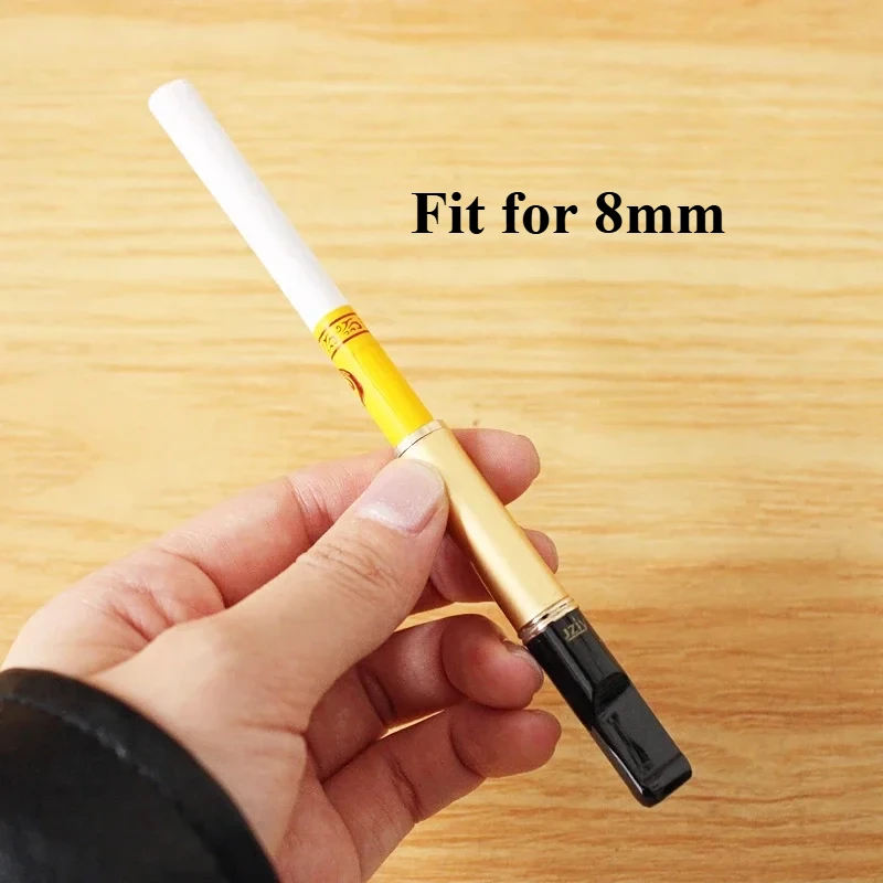 Porta sigarette con filtro per cambio nucleo Filtrazione per alette Pipa da fumo pulibile Filtro multifunzione in tubo metallico per pipa da tabacco da 8 mm