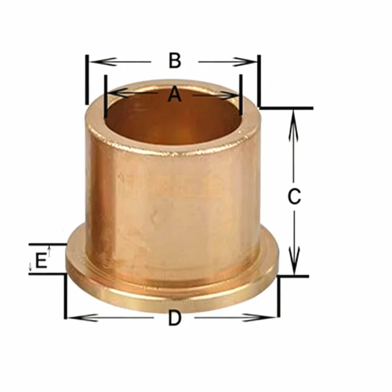10PCS ID 6 8 10 12 14 15mm Copper-based Alloy Flange Self Lubricating Bearing Powder Metallurgy Oil Copper Bushing Guide Sleeve