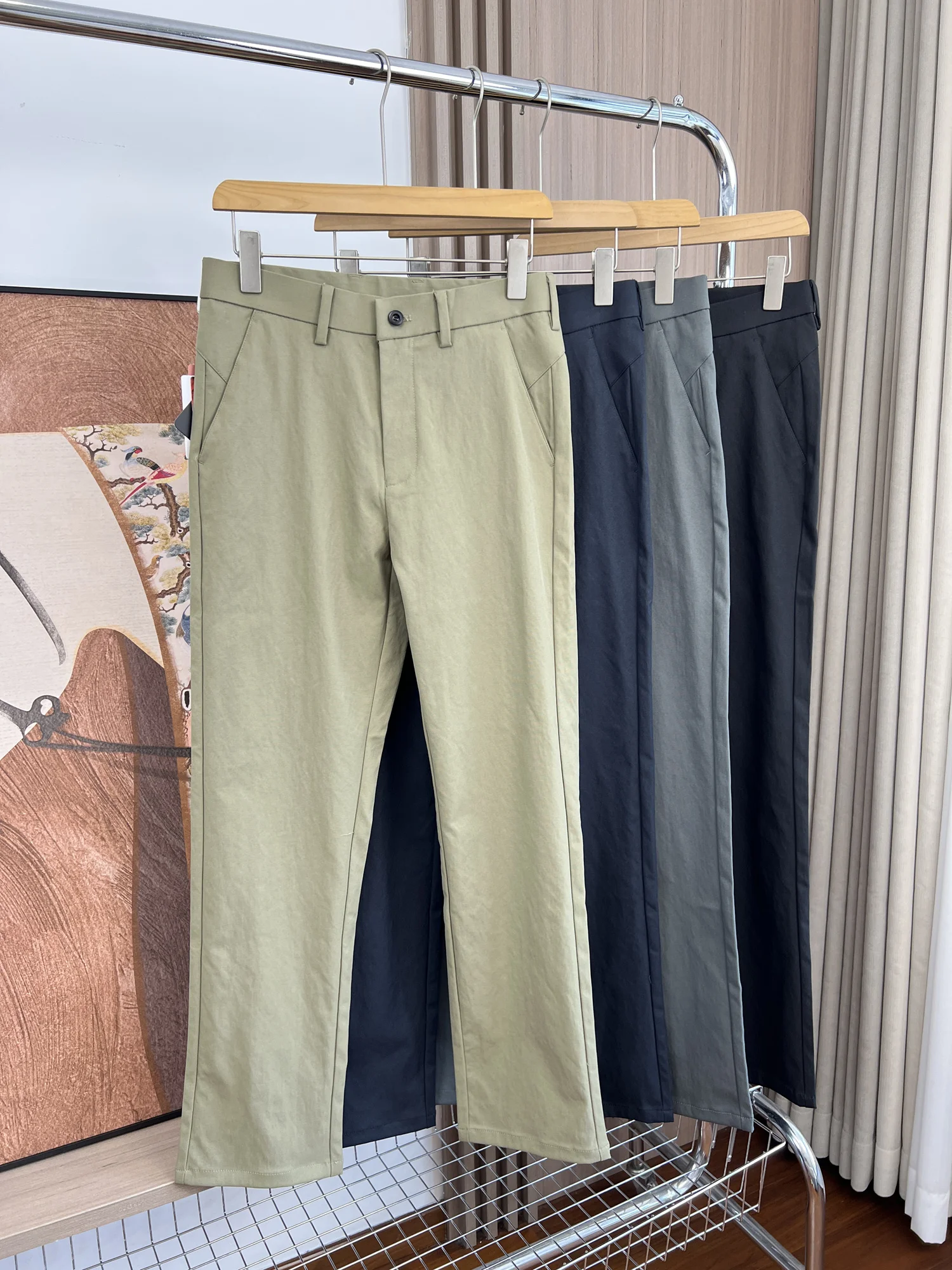 

High-End Golf Series Men's Comfortable Elastic Slim Straight Casual Pants Autumn Collection Sli Casual Wear for Men