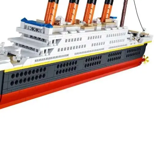 

1288Pcs Building Block Boat Model Large Cruise ship Steamship Bricks 3D Collection Assemble Toys Ornament Decor Children Gift