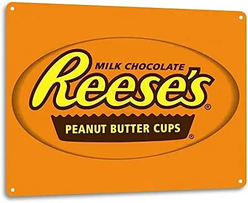 Tin Sign Sign Reese;s Cups Metal Decor Wall Art Kitchen Candy Store A591 Tin Sign 8x12 Inch Metal Tin Sign Decor Iron Painting D