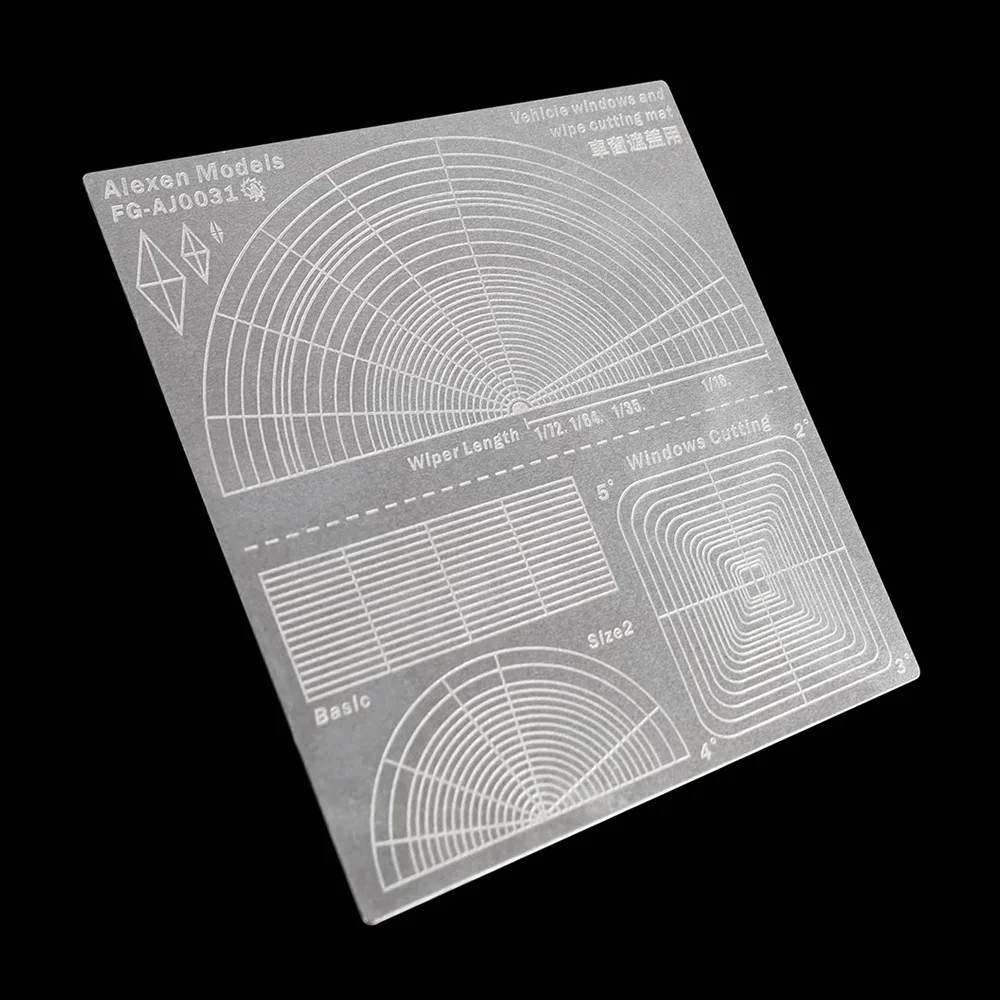 Alexen Tools 1/35 1/72 Model Car Window Wiper Cover Masking paper cutting template Slush Splash Effect Maker Tools