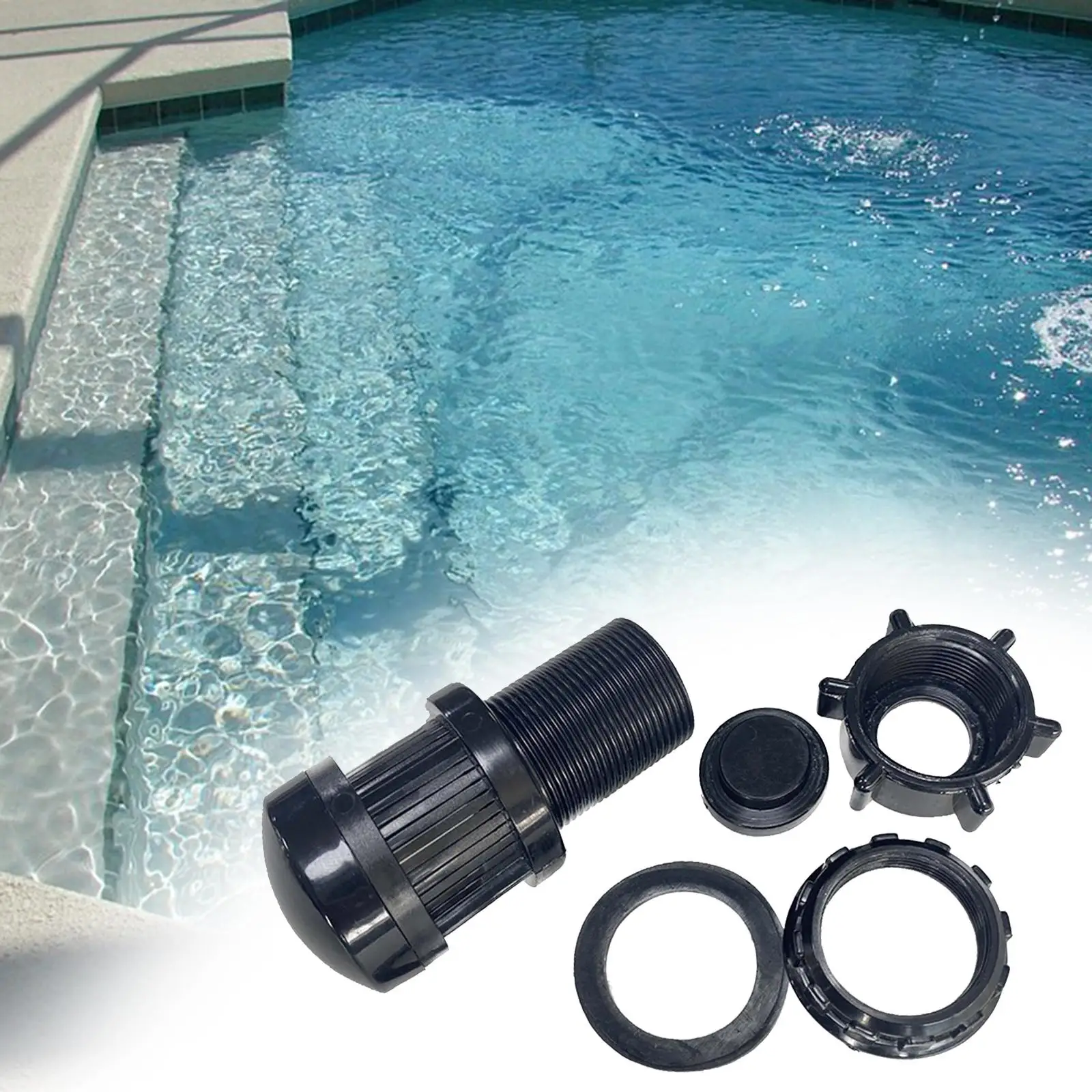 Sand Filter Drain Plug Assembly 1.5inch Parts Water Drain Set for Hot Tub Sand Filter Pumps Swimming Pool Sand Tank Accessories