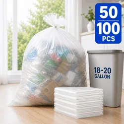 50/100PCS Drawstring Garbage Bag Large Capacity Handheld Trash Bags for Kitchen Bathroom Household Disposable Waste Bags