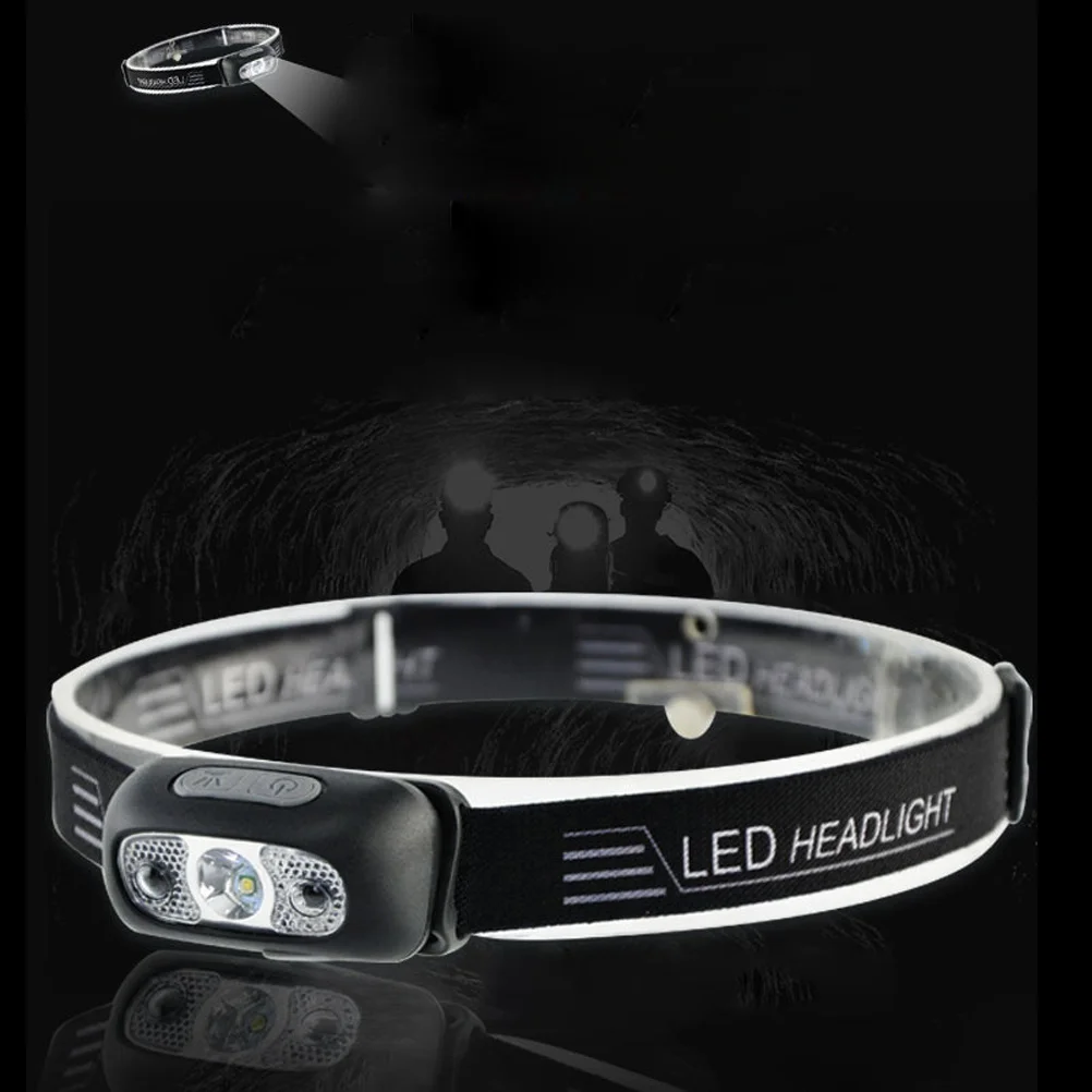 LED Headlamp USB Charging Headlight for Outdoor Sports Camping Hiking Running Fishing Night Use