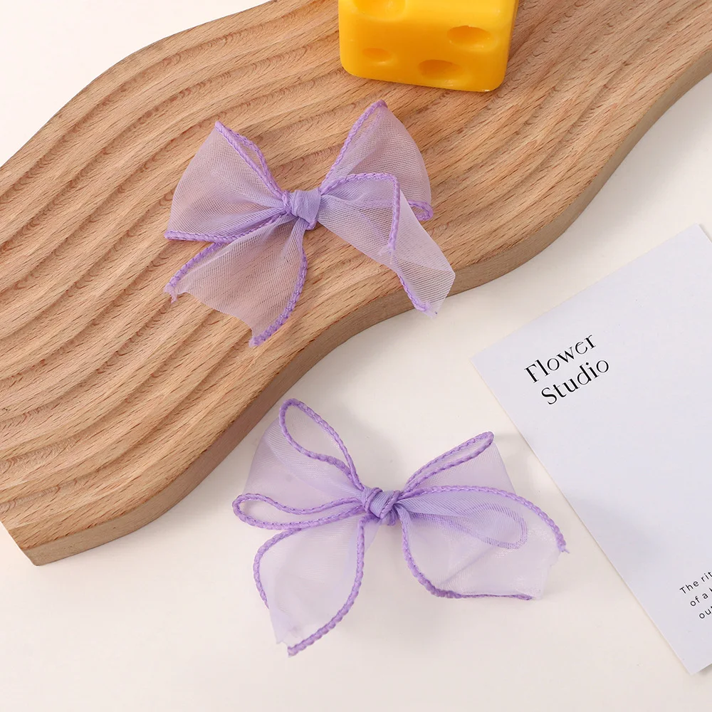 10 Stück/Lot Fischschwanz-Garnband-Schleife, schöne Organza-Spitzenschleife für DIY-Näharbeiten, Hochzeitsdekoration, Haarnadeln, Kleidungszubehör – Detail 5