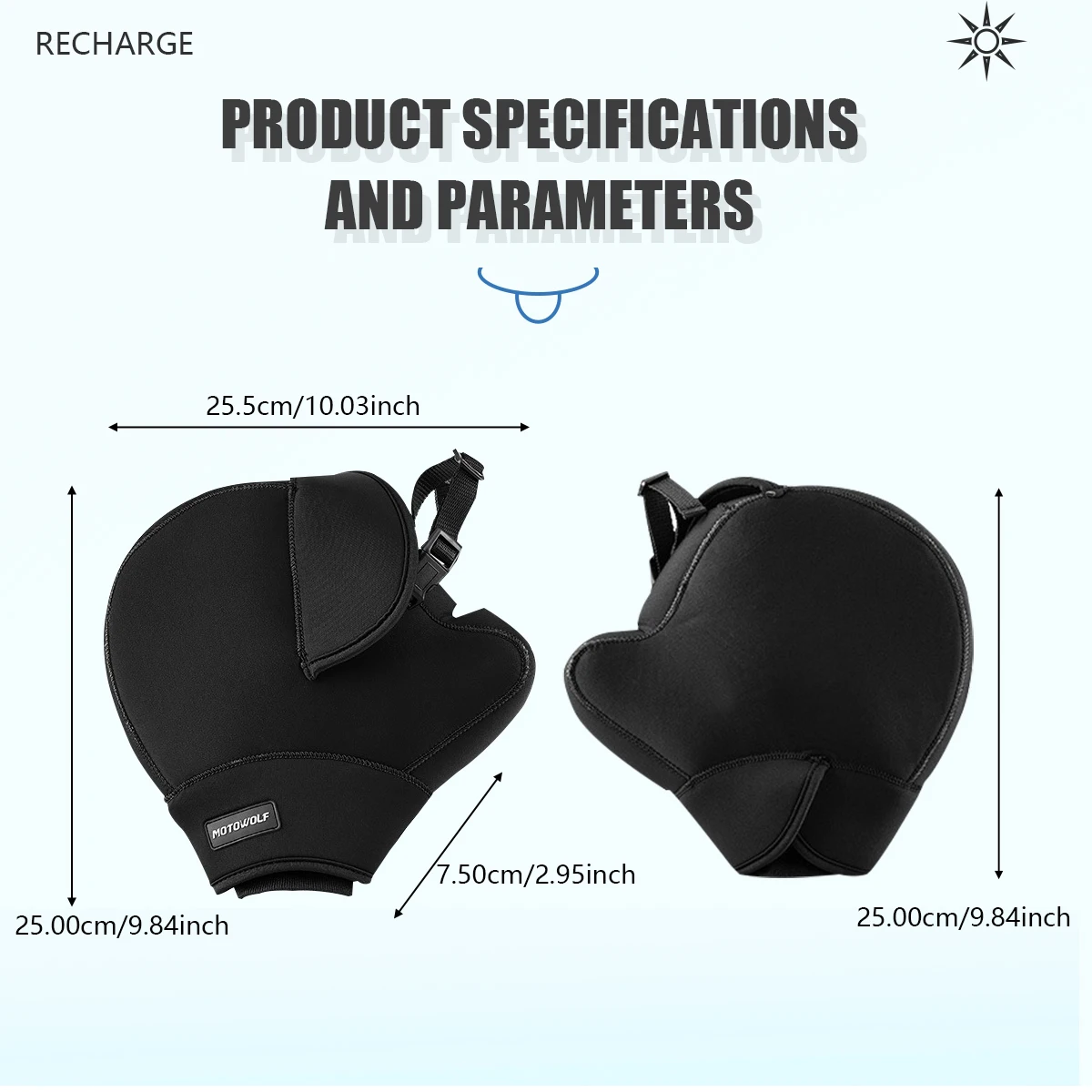 Motorcycle Handlebar Gloves Windproof Scooter Winter Warm Handle Muffs Waterproof Motorbike Handle Bar Hand Cover