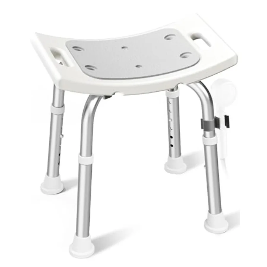 

Shower Chair for Inside Shower, 400 lbs Adjustable Shower Stool with Suction Feet, Shower Seat for Inside Tub Bathroom Bench Ba