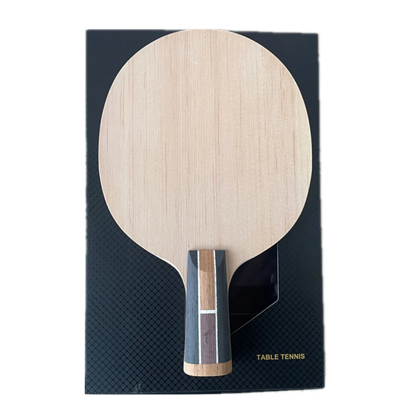 Stuor Sports-Raquette de tennis de table en fibre de carbone rigide, battes de ping-pong professionnelles intégrées, 7 plis, noir, nouveau