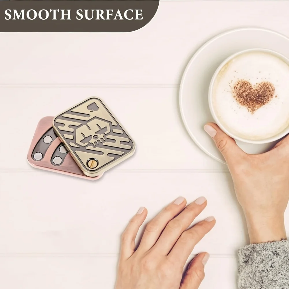 فيدجيت سبينر بوب حل جيروسكوبي ببصمة الإصبع لعبة بطاقة دفع لتقليل الضغط، ألعاب من الفولاذ المقاوم للصدأ هدايا للبالغين