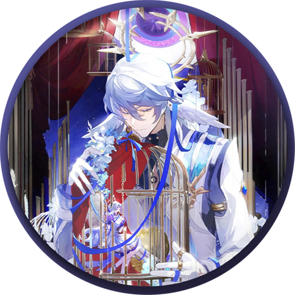 เข็มกลัดคอสเพลย์ Honkai: Star Rail Sunday ขนาด 58 มม. ทำจากเหล็กแผ่น SPTE สำหรับงานปาร์ตี้ฮาโลวีน ของขวัญคริสต์มาส