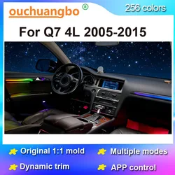 Ouchuangbo LED Ambient Light for Q7 4L 2005-2015 Atmosphere Lamp Backlight Interior mood Lighting Kit ambiente 256 colors