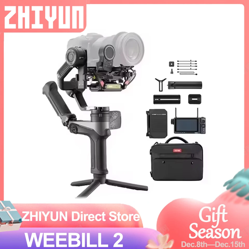 ZHIYUN WEEBILL 2 3-Axis Handheld Gimbal Stabilizer for DSLR Mirrorless Cameras Compatible with Canon Sony Panasonic Nikon LUMIX