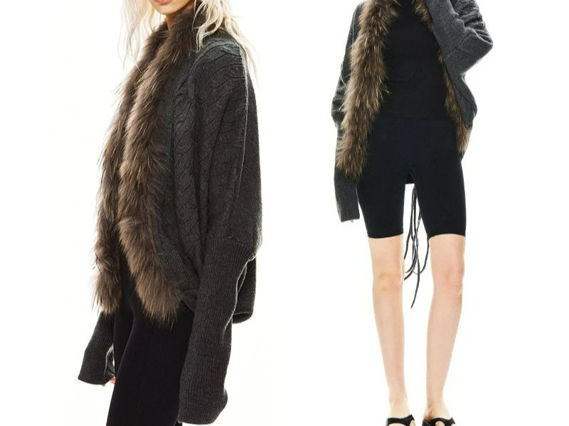 

Open Collar Long Sleeved Knitted Cardigan for Women in Autumn and Winter 2025 New Loose Sweater Jacket