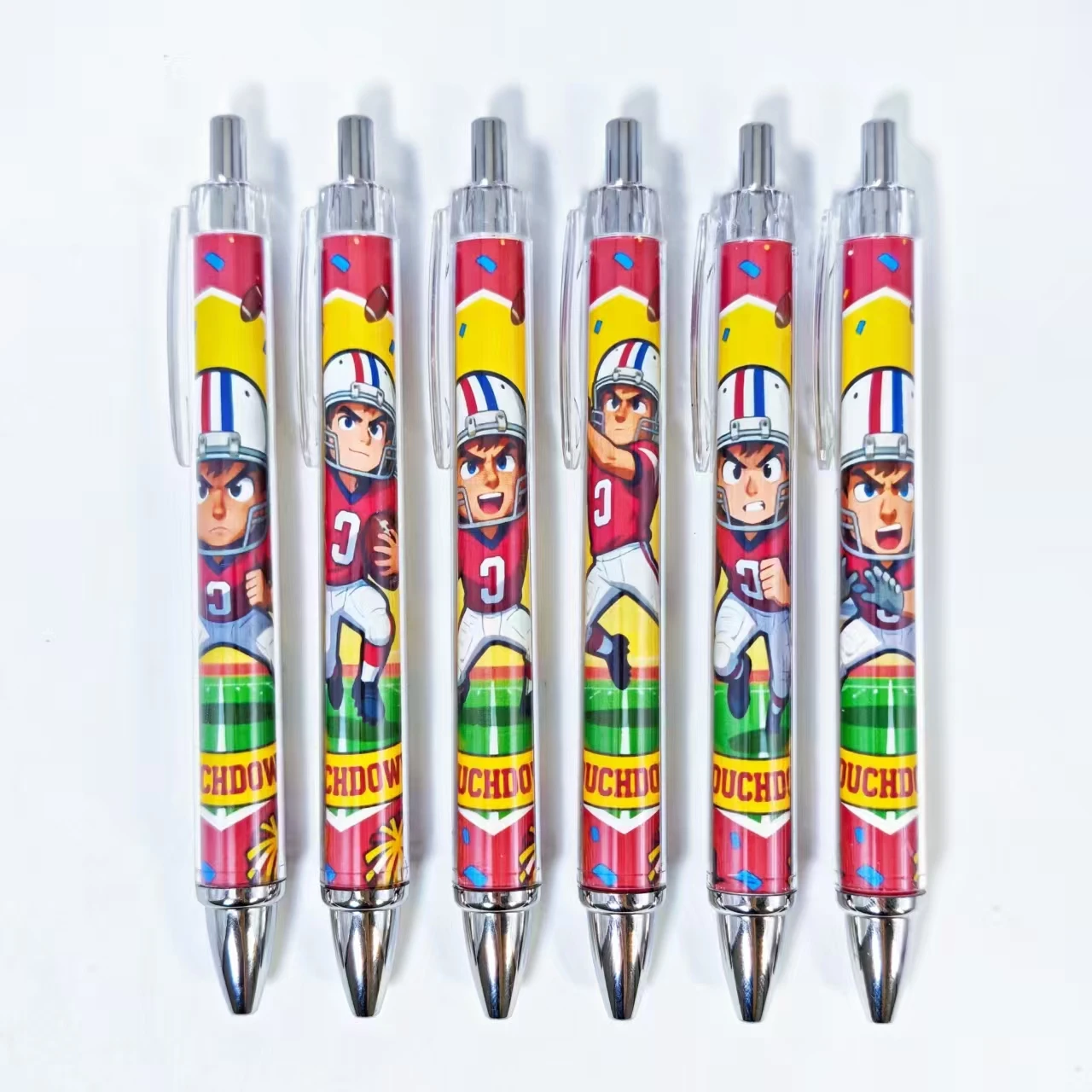 

6 шт./11 шт., тема игрока в стиле регби, креативная шариковая ручка для регби, повседневные офисные обучающие канцелярские принадлежности, подарочная ручка