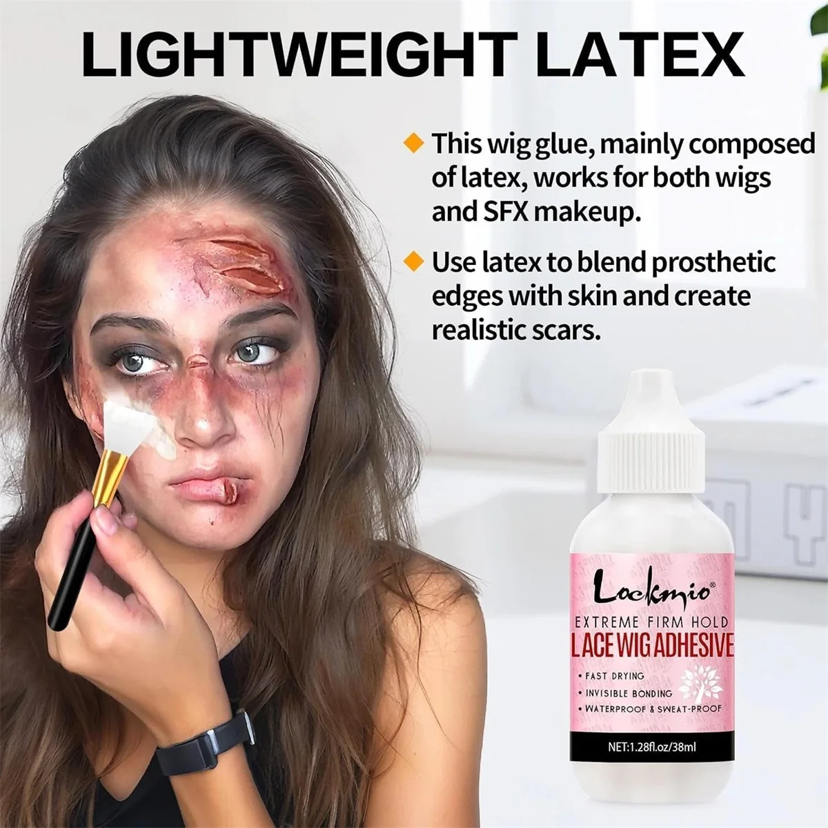 Spirit Gum Adhesive & Remover Kit Professional Cosmetic Glue Face Skin Body SFX Makeup Strong Hold Bald Caps Prosthetics Cosplay