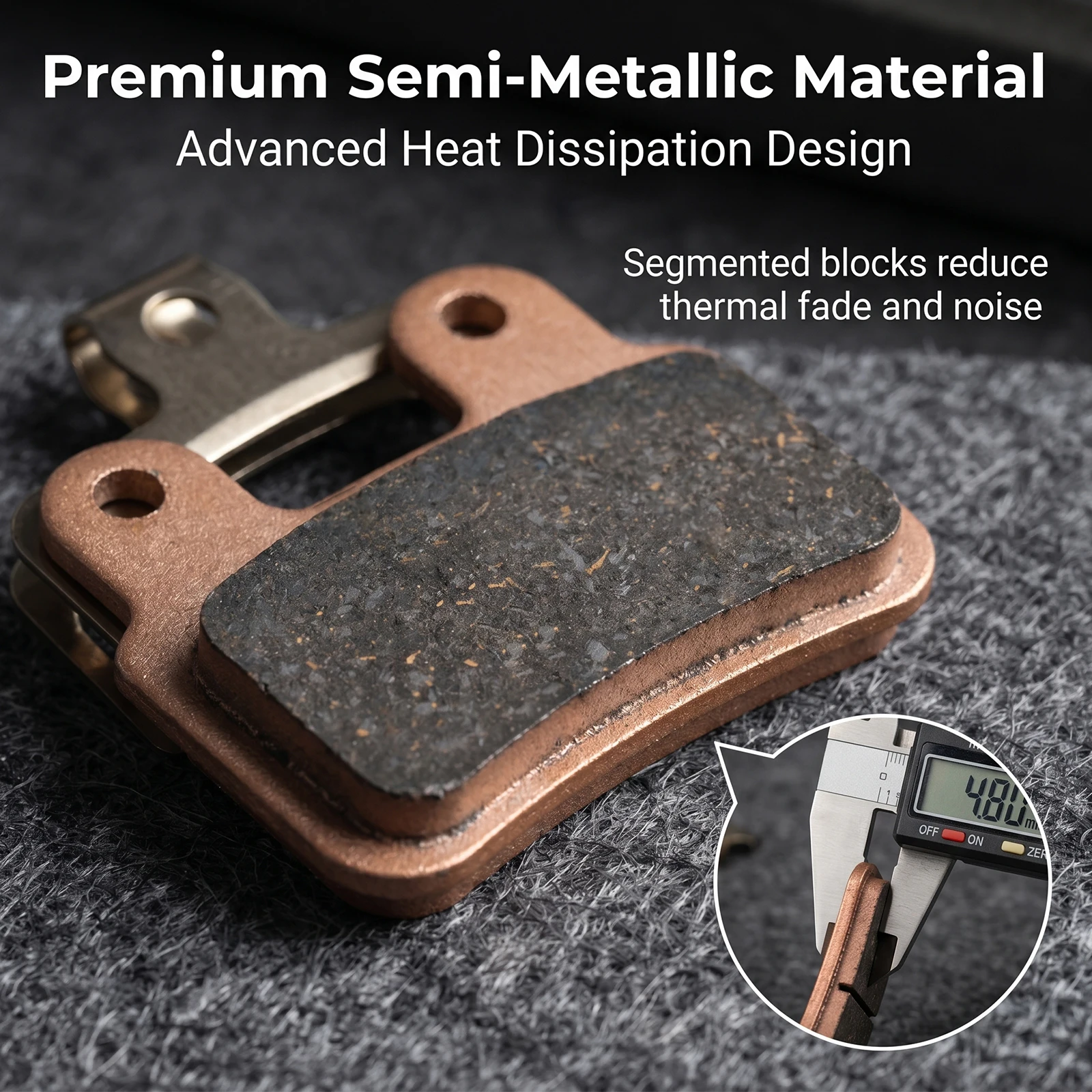 

OEM Upgrade: Semi-Metallic Brake Pads for Ridstar Q20/Q20 Pro/H26 Pro – Fits XD-KLBS-DOT4, Better Stopping Power, Ebike