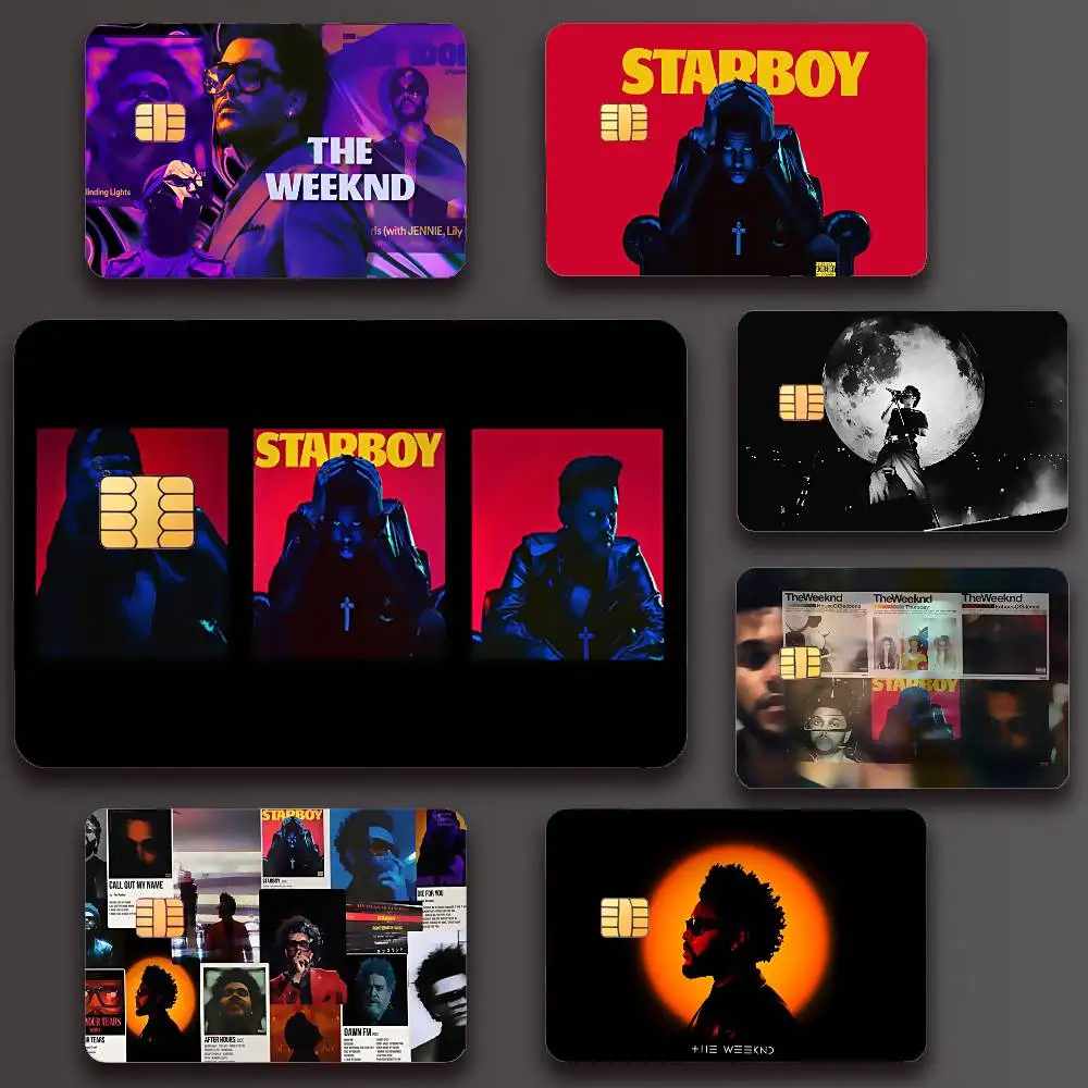 Singer The Weeknd Poster Credit Skin Cover Card Stickers 4PCS Film Bus Pass Front Decoration Bank Debit Waterproof