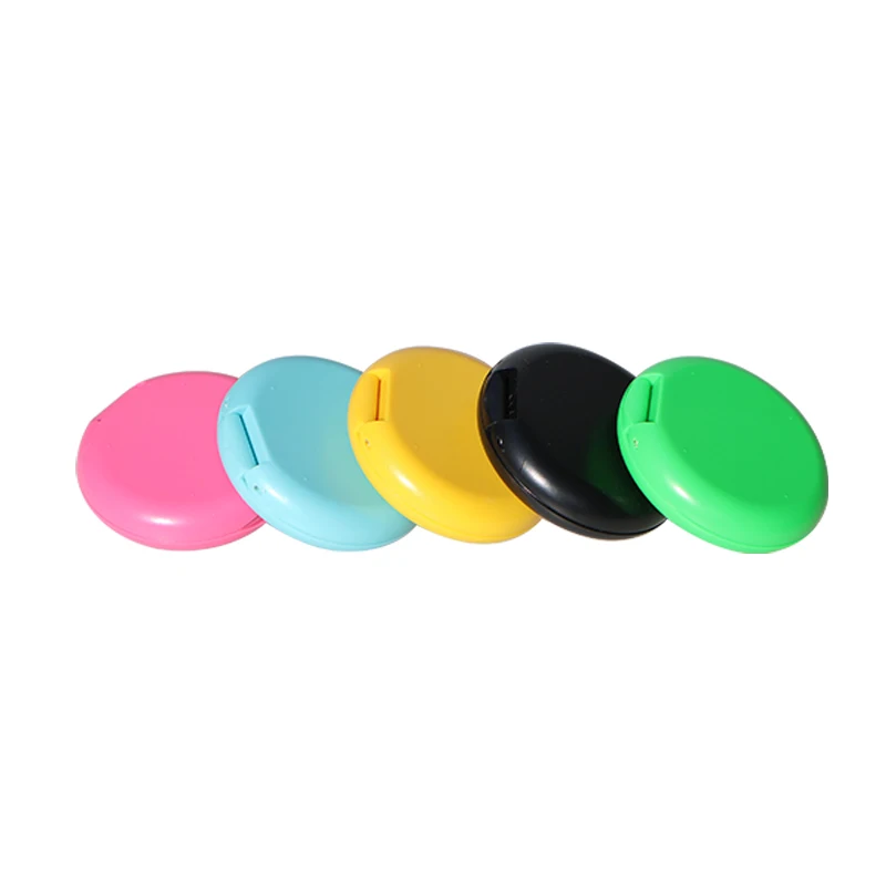 Tooth Socket Storage Box, Circular Invisible Tooth Socket Holder Storage Box, Portable Mirror Magnetic Silicone Storage Box