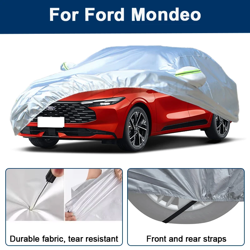 

Всесезонный чехол для автомобиля Ford Mondeo с отражающими полосами, водонепроницаемый, снегозащитный, пылезащитный, с защитой от УФ-излучения, автоаксессуары