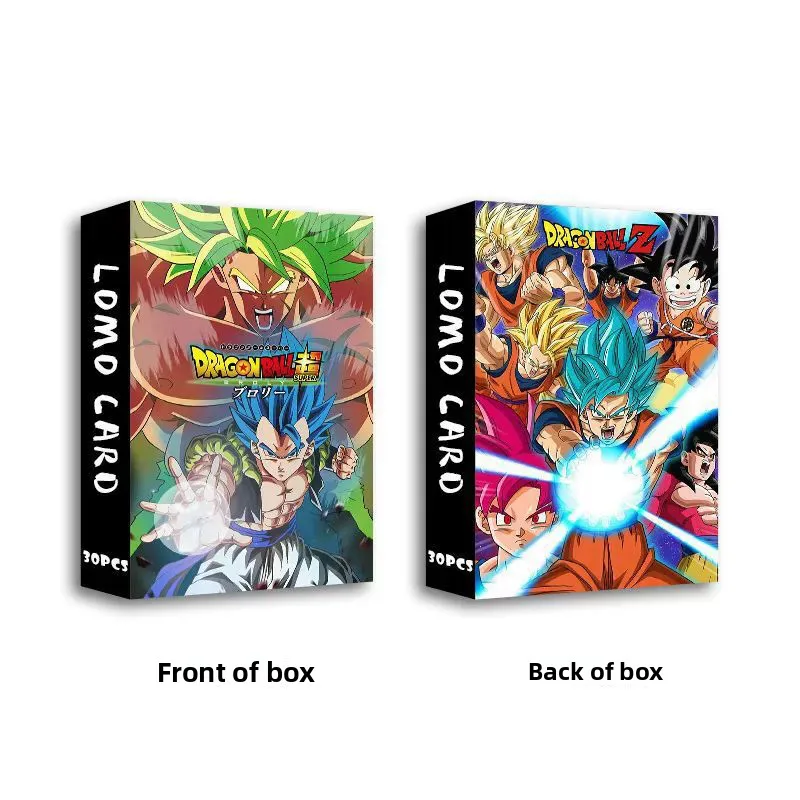30Pcs Dragon Ball Z Super Lomo card cartoon character Goku Vegeta Broly collection card as a gift for fans.
