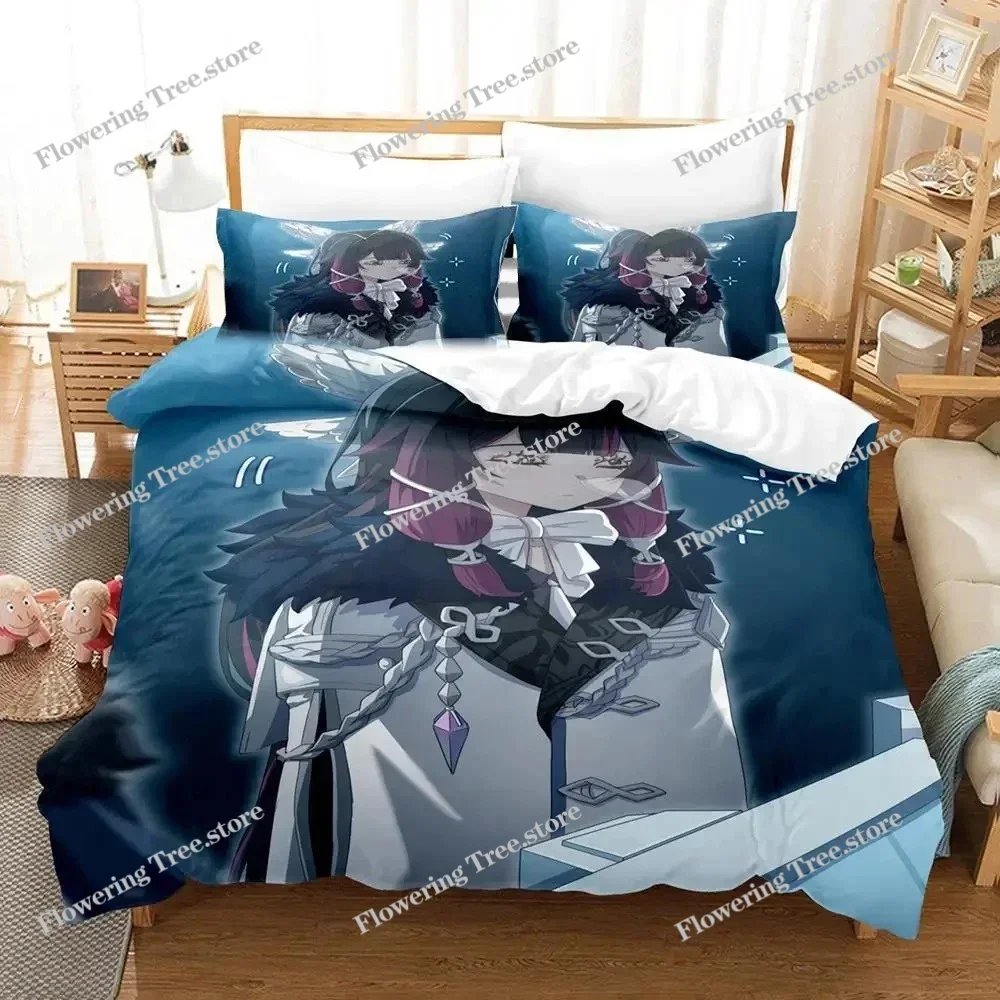 

Anime Game Genshin Impact Columbina Bedding Set Duvet Cover Bed Set Quilt Cover Pillowcase Comforter king Queen Size Boys Adult