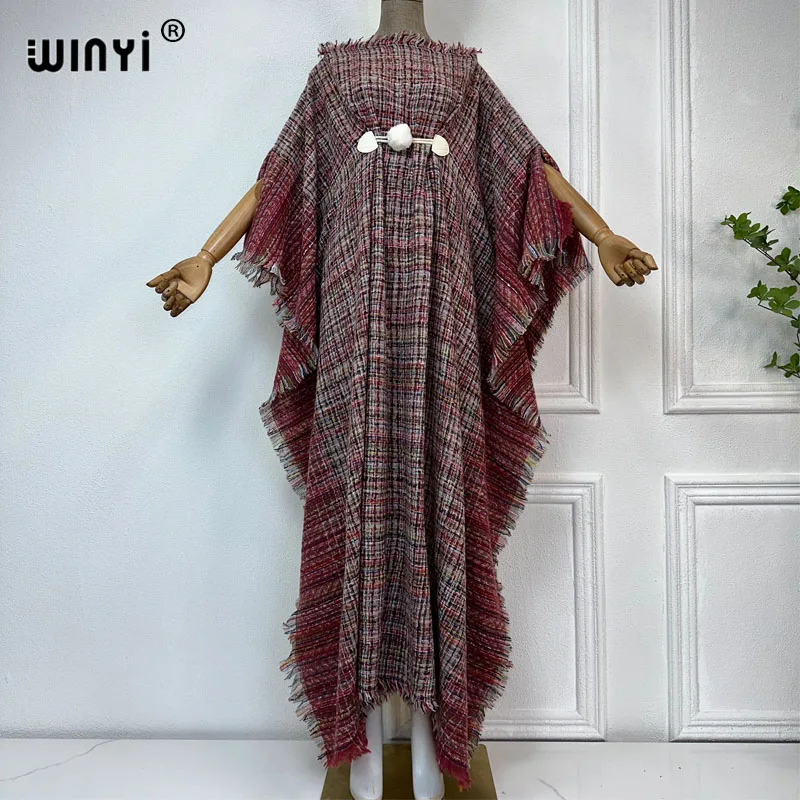 WINYI new winter dress Comfort Warm fashion Caftan Holiday dress Elegant Africa Women Boho party winter clothes for women Kaftan