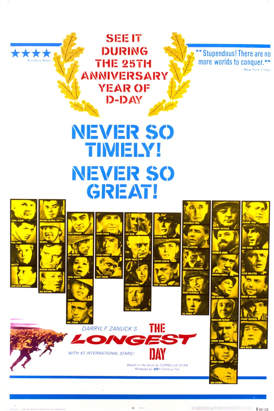 Film The Longest Day (1962) Poster woondecoratie