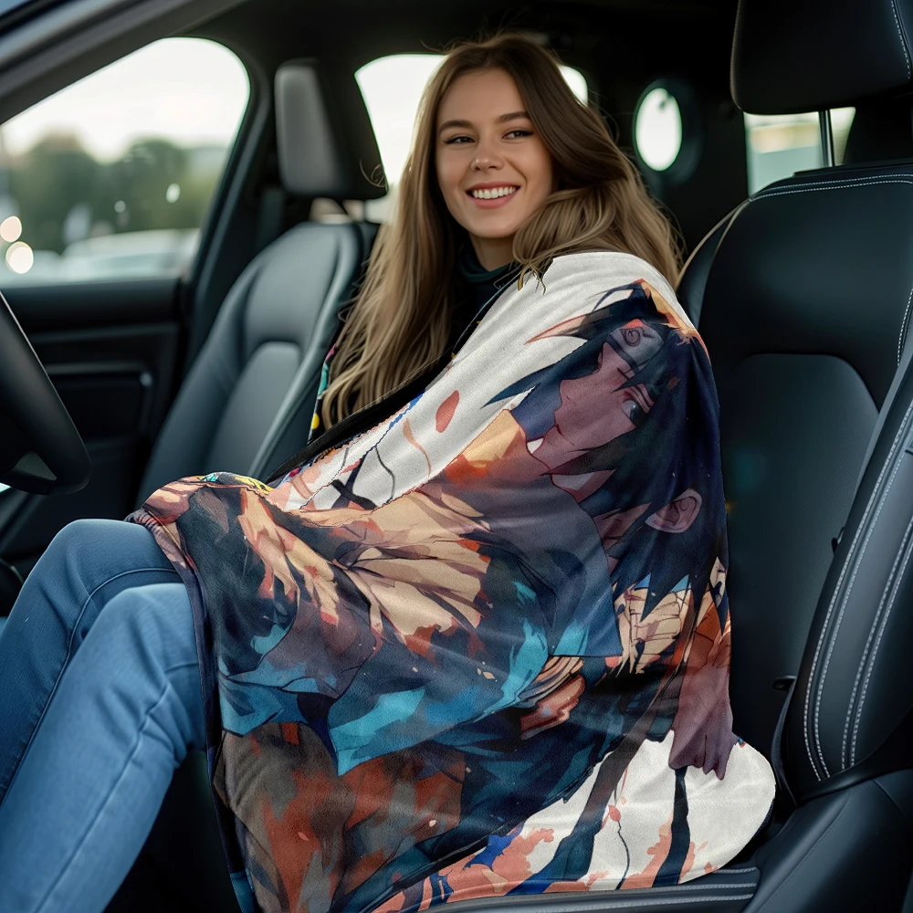 ناروتو أنيمي الفانيلا بطانية غرفة نوم غرفة المعيشة أريكة بطانية طالب قيلولة مكتب قيلولة رحلة التخييم صديقة هدية للتخصيص #6