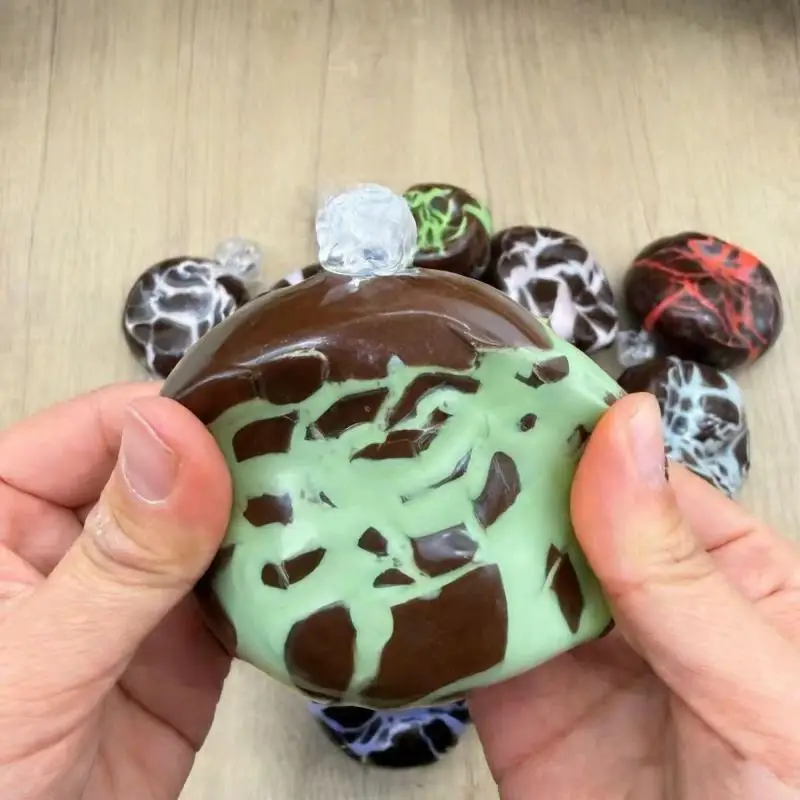 1Pcs Slow Rebound Soft Stress Ball Mint Black Chocolate Sensory Fidget Crispy Ball Wax Coating Stress Relieving Handmade Ball