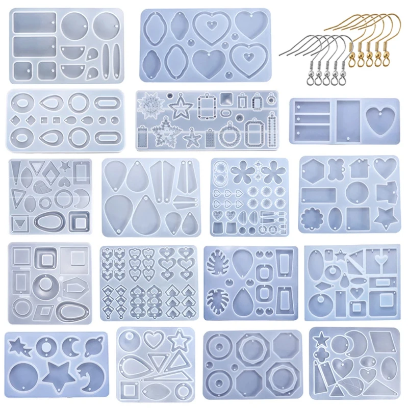 

Geometric Earring Pendant Silicone Mold For Epoxy Resin DIY Earring Keychain Necklace Charms Resin Silicone Mold Jewelry Making