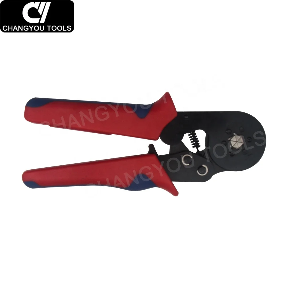 HSC8 6-6A Crimping Plier 23-10AWG 0.25-6mm Hexagonal Ratcheting Ferrule Crimping Tool Crimper for Wire Terminal