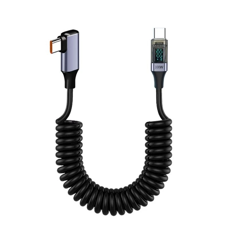 J0MB Spring Cailed USB C Cable Data Cable Зарядка шнур