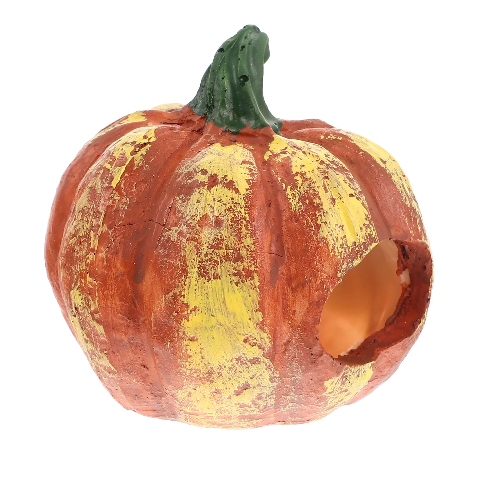 

Pumpkin Shaped Resin Fish Cave Wear-Resistant Aquarium Decor Lovely Shrimp Cave Decorative Fish Tank Ornament Aquarium Decor