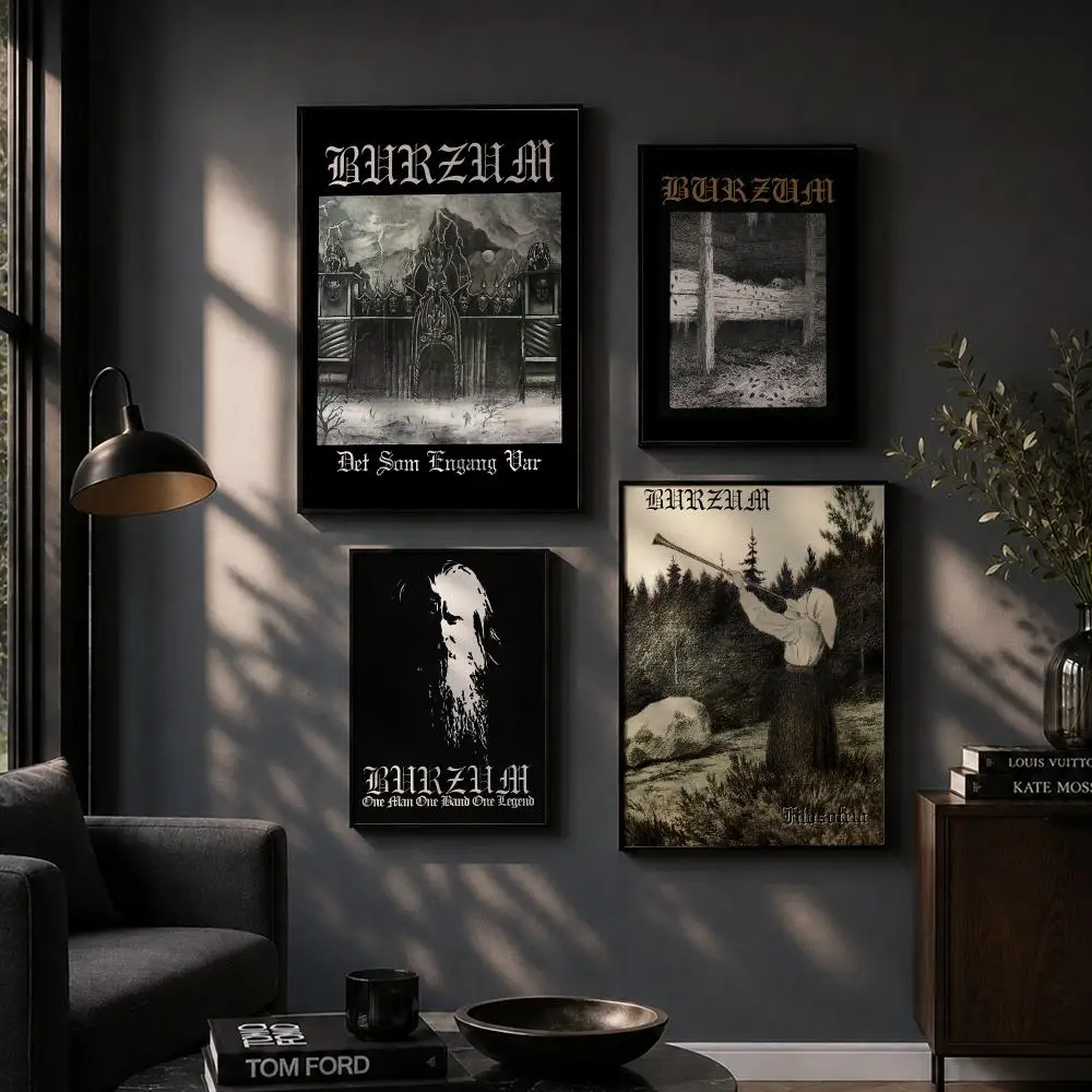Black Singer A-Album B-Burzum Poster HD Home Wall Stickers House hallway Living Room Bedroom Bar Office Decor Art Prints