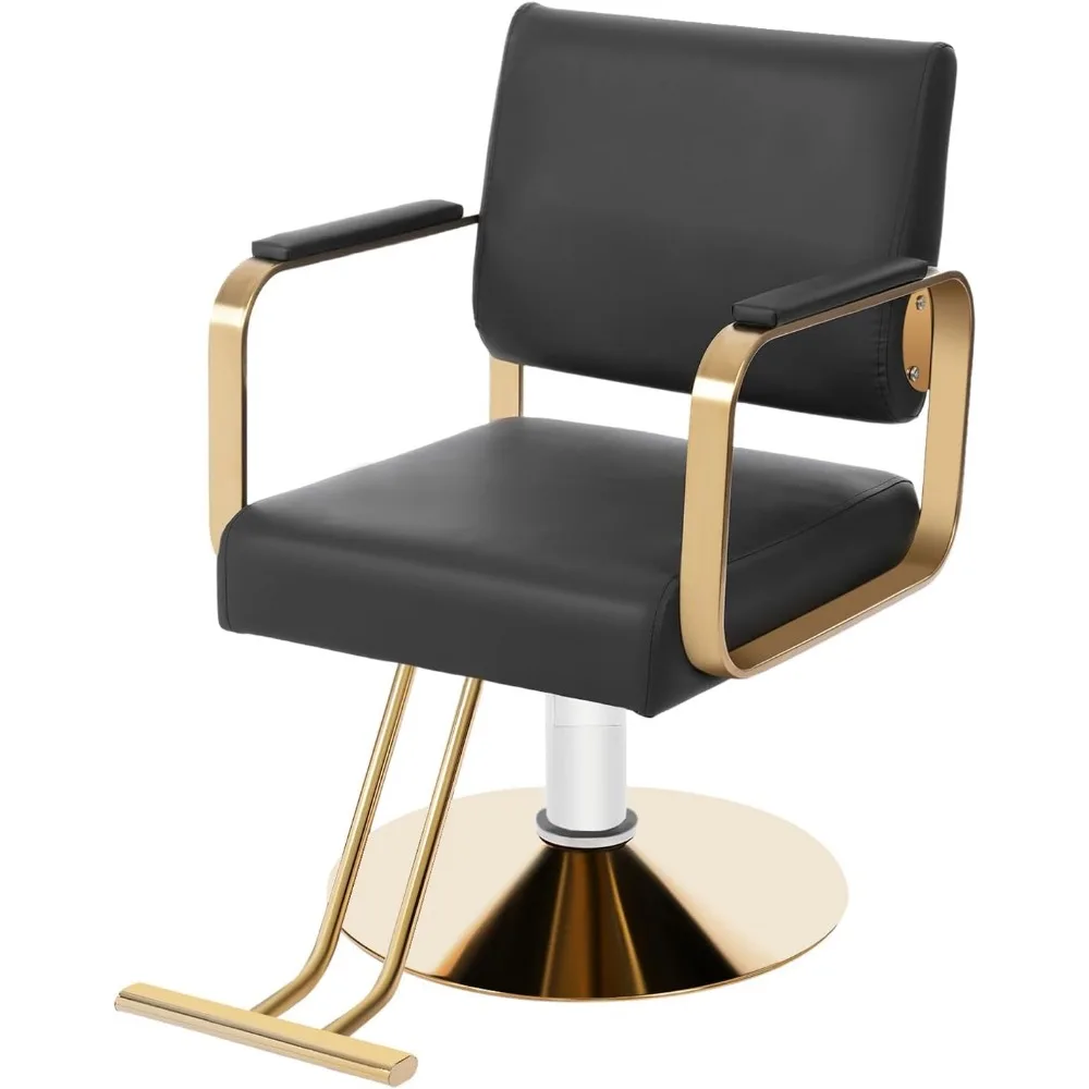 كرسي الصالون، 360 ° كرسي صالون تصفيف الشعر سبا قابل للتدوير وقابل للتعديل، كرسي حلاق متعدد الوظائف بوزن 440 رطل مع مسند للقدمين #1