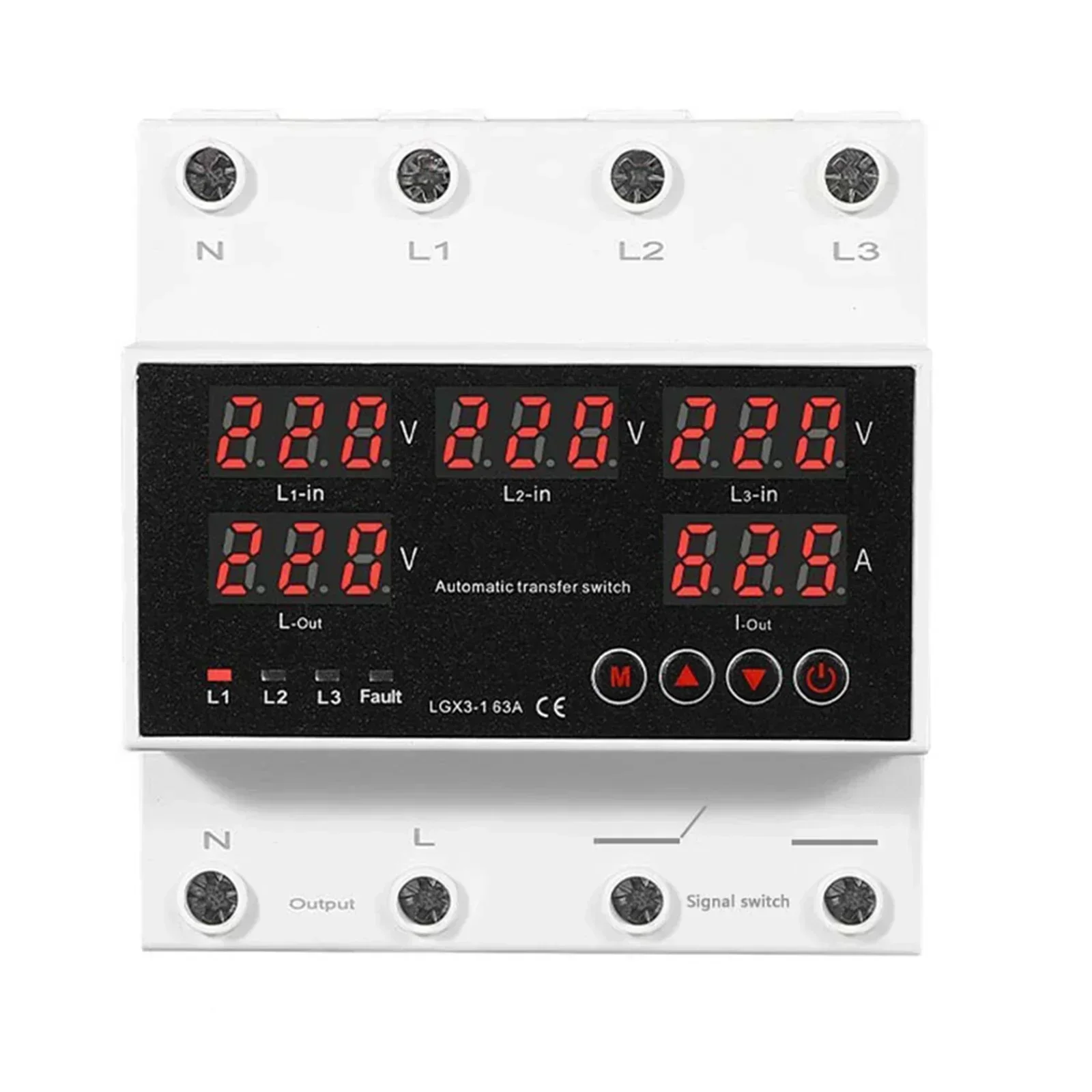 

Home Power Solution Transfer Switch Voltage Protector White Black Over Voltage Protection Real-Time Monitoring