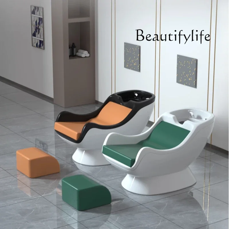 BX Barber Shop Shampoo Bed Hair Salon Special Hair Salon Semi-reclining Shampoo Bed All-in-one Sitting Beauty Salon Bed Flush Be