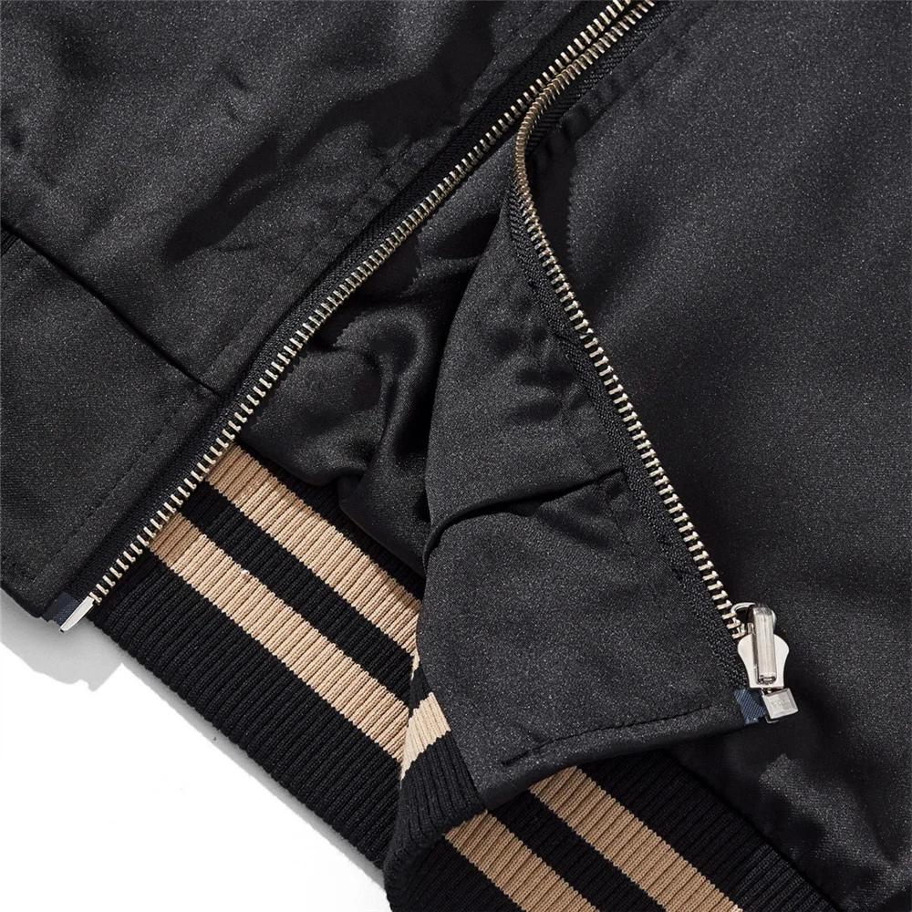 High Quality YOKOSUKA Lion Embroidered Jacket Japanese Men Women Couple Boy Baseball Streetwear Harajuku Clothing Autumn Coat