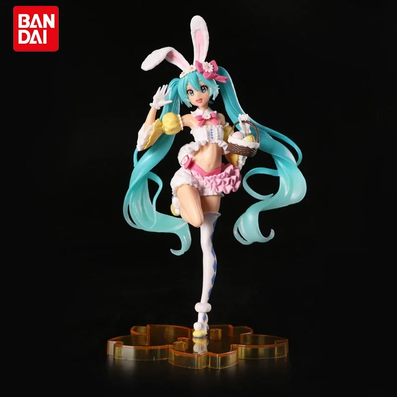 23CM Hatsune Miku Anime rysunek Kawaii pcv Model lalki figurki uszy królika zbieraj ozdoby świąteczne zabawki prezenty