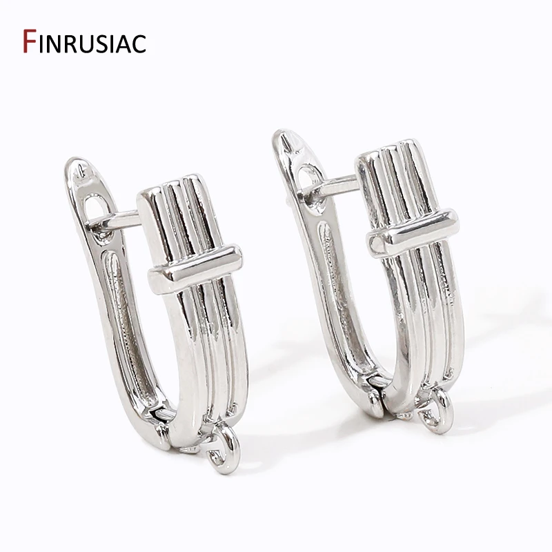 DIY Shvenzy Earwire Hoop Earring Hooks Accessories For 18K Gold Plated Brass Fashion Handmade Earrings Making Supplies Findings