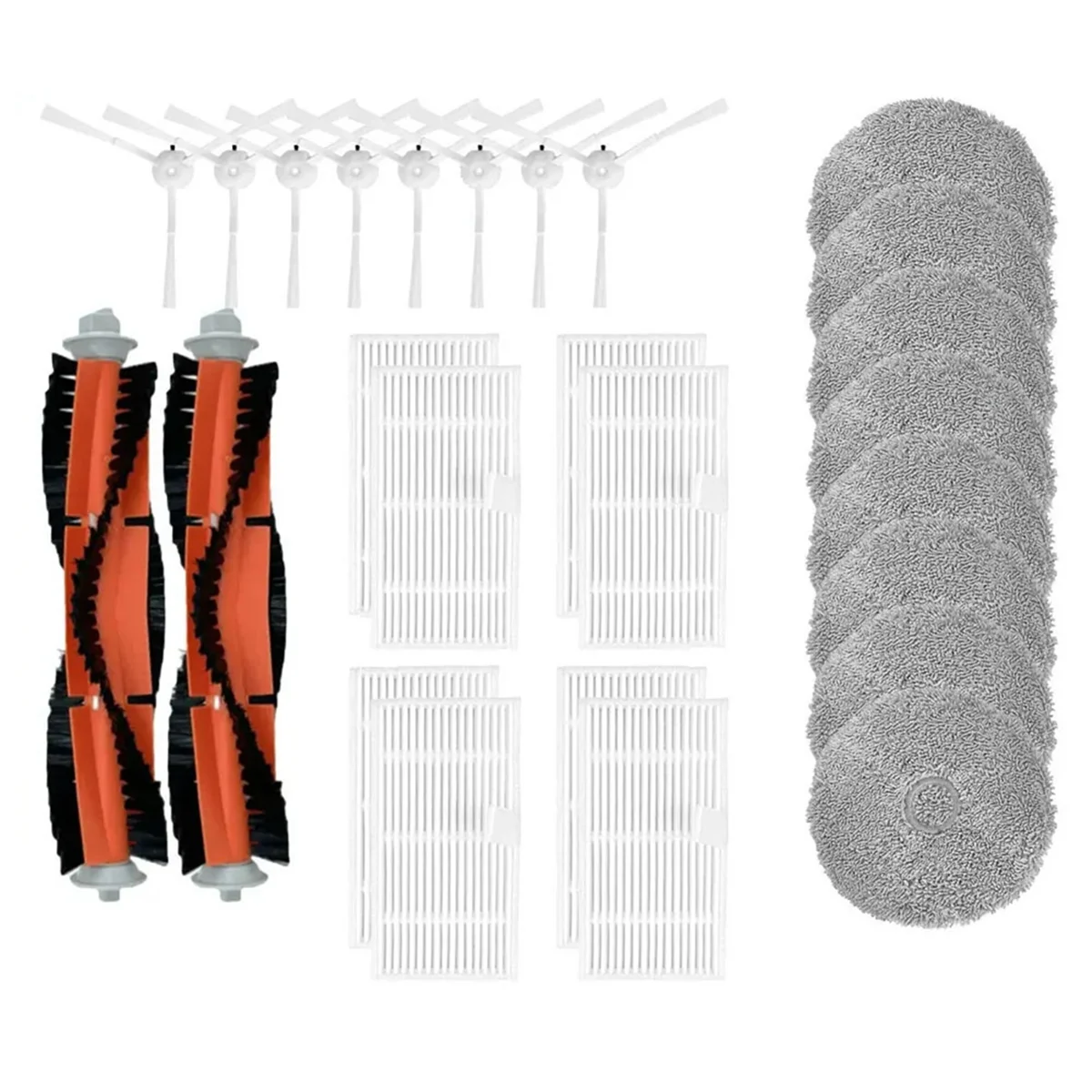 

For Uwant U200 / Kyvol S60 / Lydsto W2 Robot Vacuum Cleaner Spare Parts Dust Bag Main SIde Brush Hepa Filter Mop Cloth