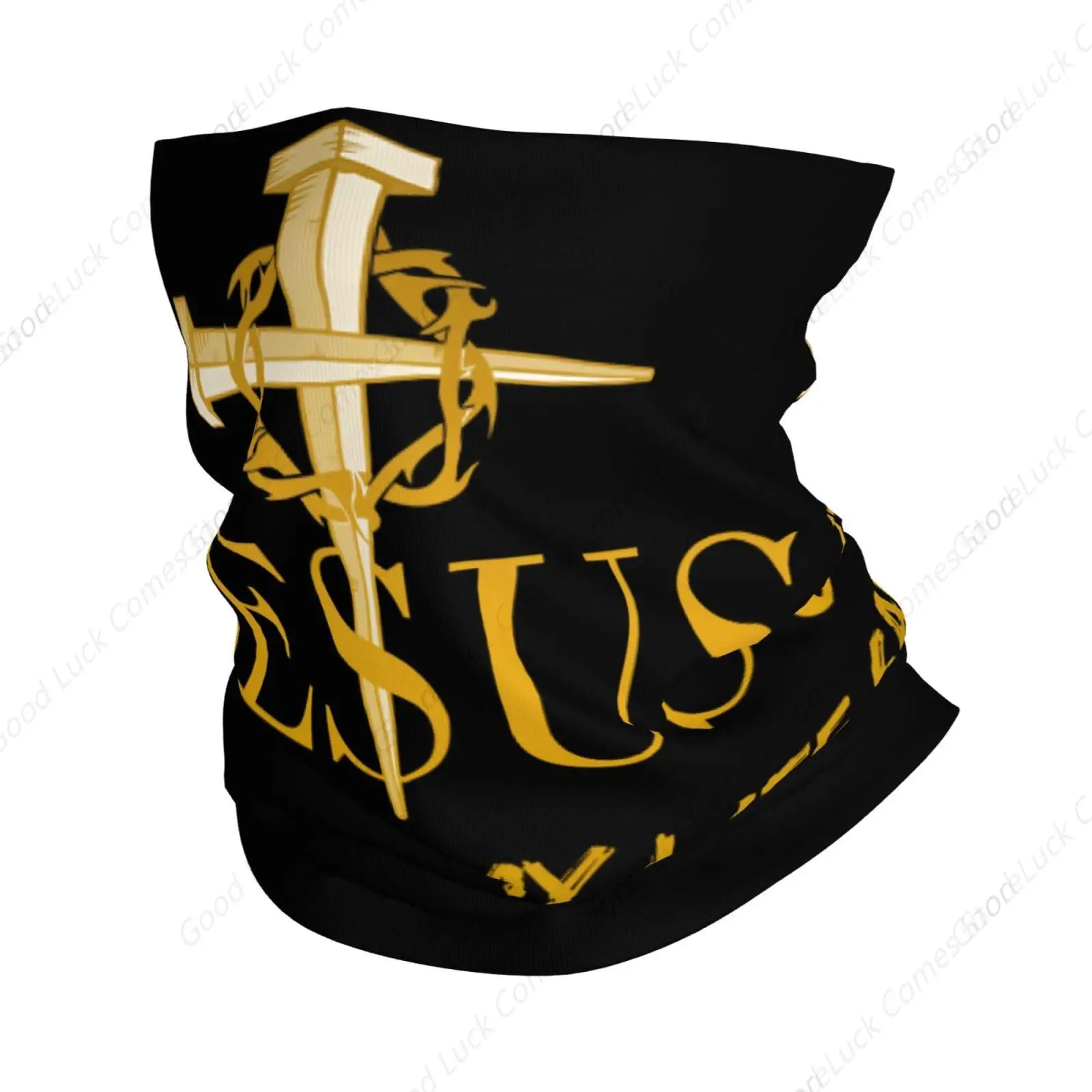 

Иисус Христос Благословенный Спасите мое жизнь Глубокая желтая шея Гетры Маска Бандана Гатор Балаклава Трубка Шарф Повязка на голову