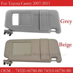 74310-06750-E0 Grey Beige Sun Visor Without Light 74320-06780-B0 For Toyota Camry 2007 2008 2009 2010 2011 Driver Passenge Side